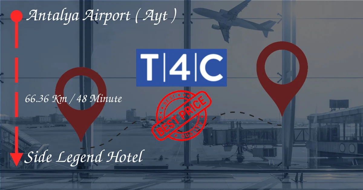 Aéroport d'Antalya (AYT) à la légende de la légende Transfert de l'hôtel par taxi privé, mini-fourgo