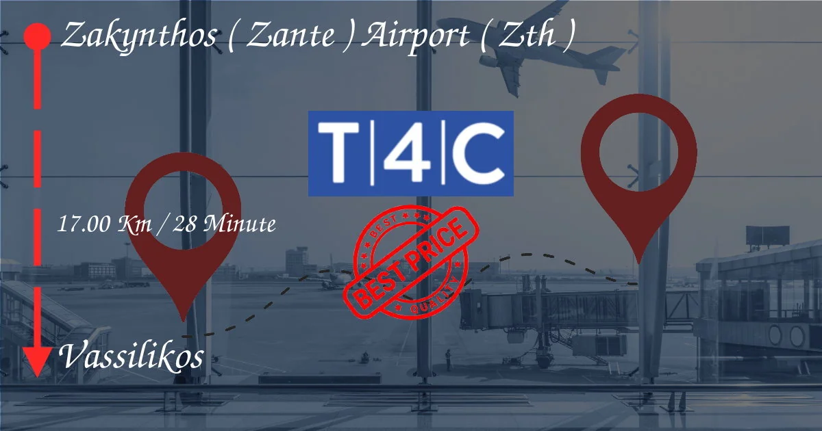 ZAKYNTHOS ( ZANTE ) AIRPORT ( ZTH ) to Vassilikos Transfer by Private Taxi, minivan, shuttles
