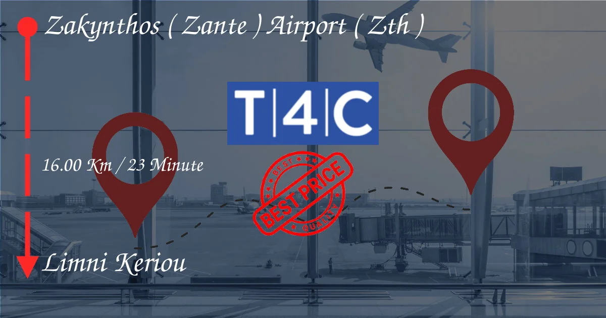ZAKYNTHOS ( ZANTE ) AIRPORT ( ZTH ) to Limni Keriou Transfer by Private Taxi, minivan, shuttles