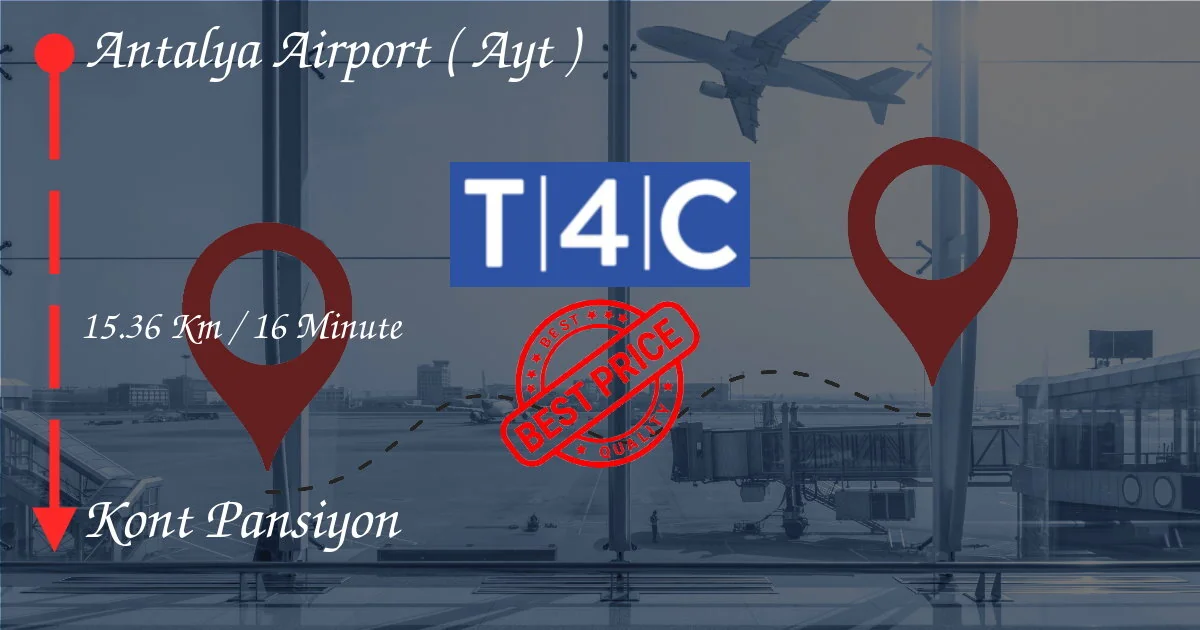 ANTALYA AIRPORT ( AYT ) to Kont Pansiyon Transfer by Private Taxi, minivan, shuttles