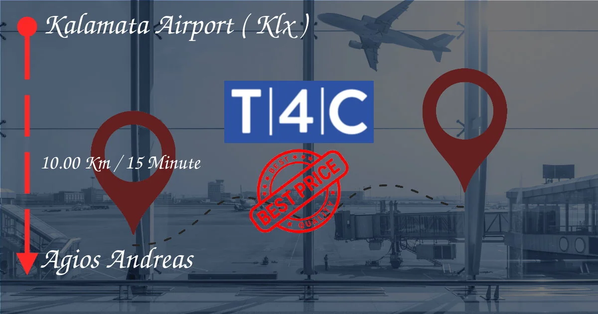 Aeroporto di Kalamata (KLX) a Agios Andreas Transfer da taxi privati, minivan, navette