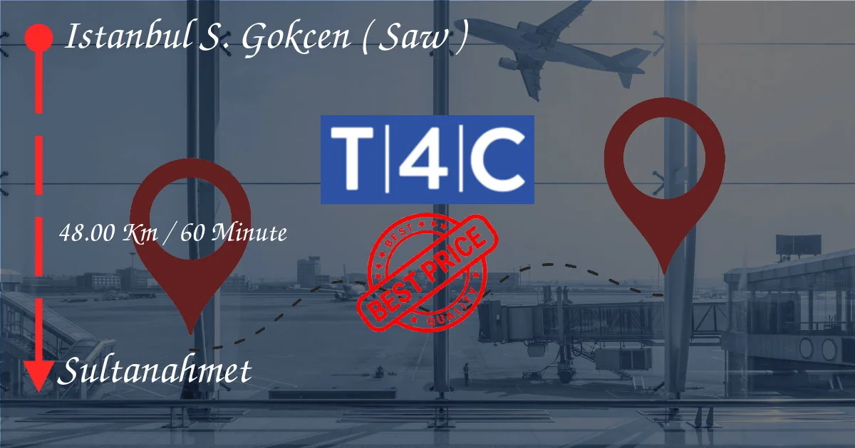 İstanbul S. Gokcen (SAW) Özel Taksi, Minivan, Servis tarafından Sultanahmet Transferi