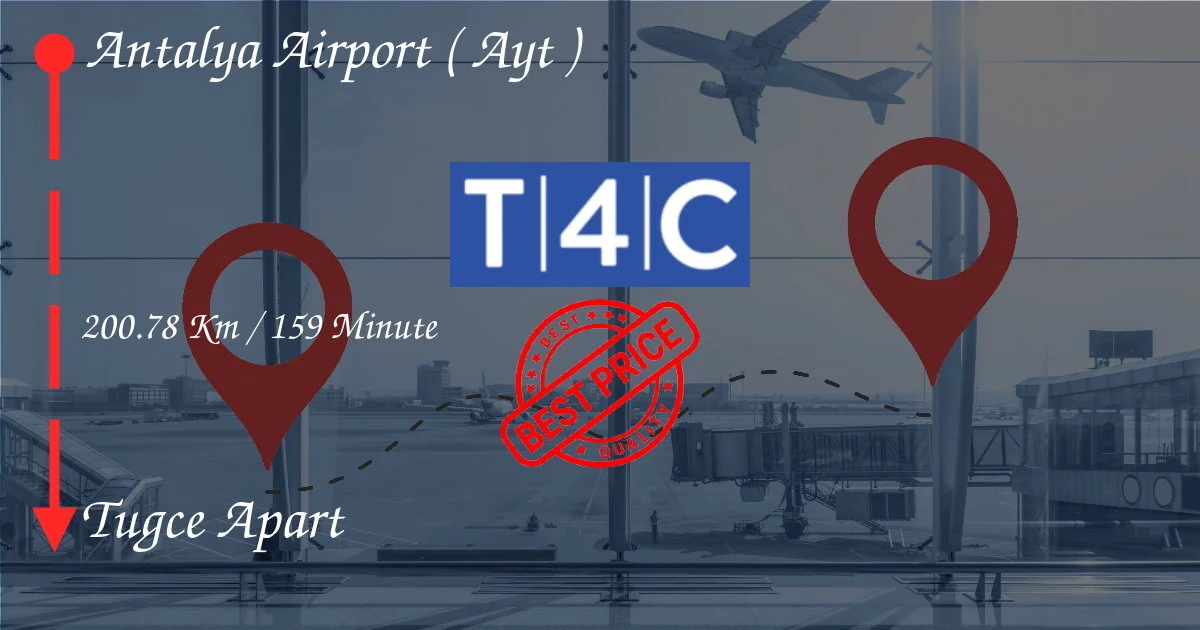 Aéroport d'Antalya (AYT) pour lutter contre le transfert par un taxi privé, une mini-fourgonnette, d