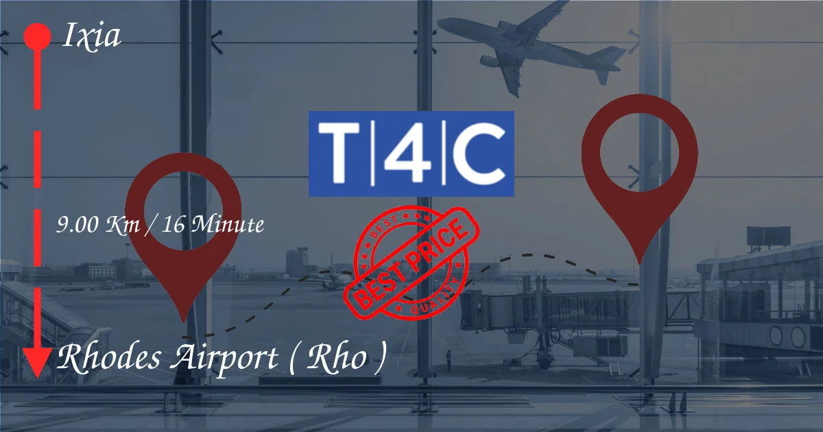 Transfert dIxia à lAEROPORT DE RHODES ( RHO ) en taxi privé, minibus, navettes