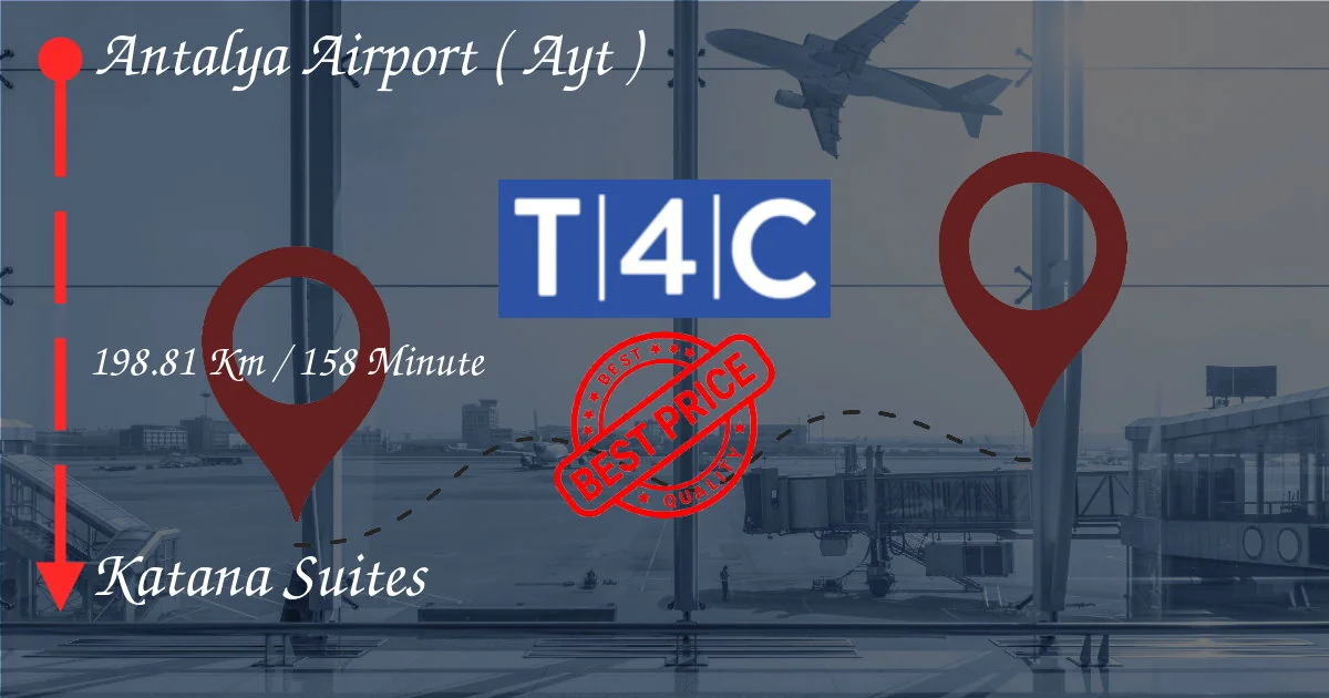 Aeroporto di Antalya (AYT) a Katana Suites Transfer da taxi privato, minivan, navette