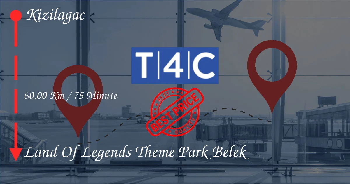 Kizilagac to Land Of Legends Theme Park Belek Transfer by Private Taxi, minivan, shuttles
