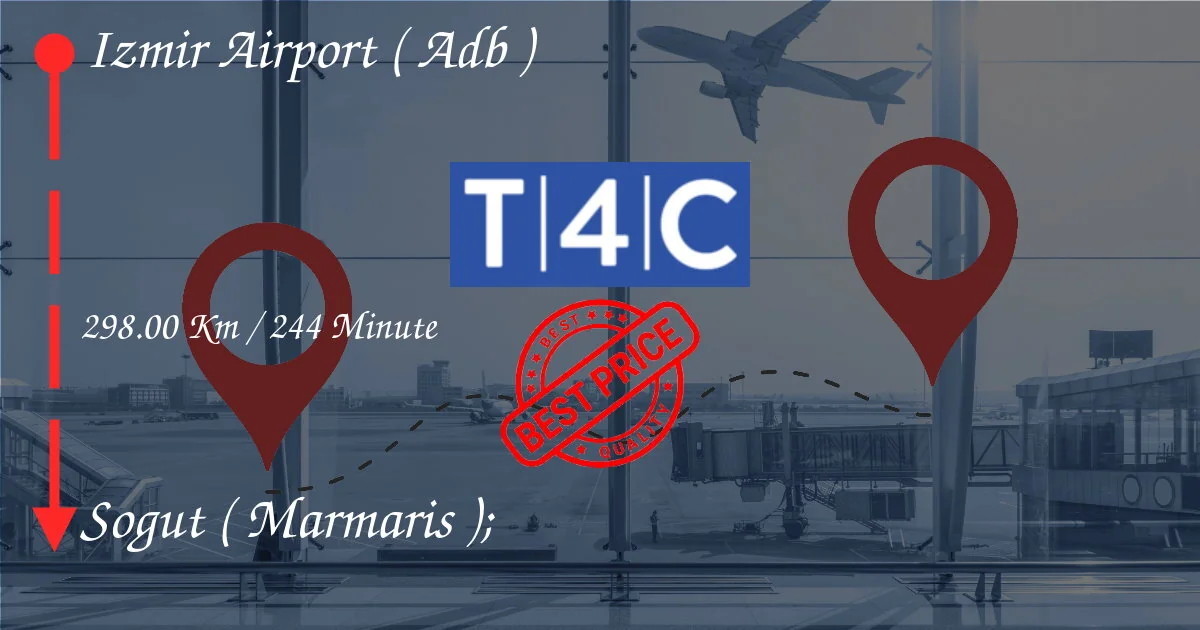 Izmir机场(ADB)到Sogut(Marmaris);通过私人出租车,小型货车,班车转移
