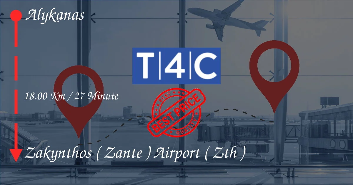 Alykanas nach ZAKYNTHOS ( ZANTE ) AIRPORT ( ZTH ) Transfer per Privattaxi, Minivan, Shuttles