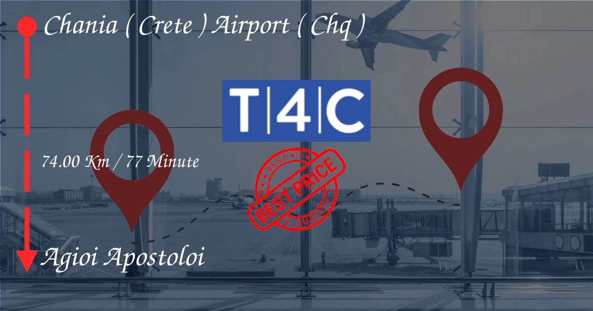 Chania (Crète) Aéroport (CHQ) à Agioi Apostoloi Transfert par Taxi privé, mini-fourgonnette, navette