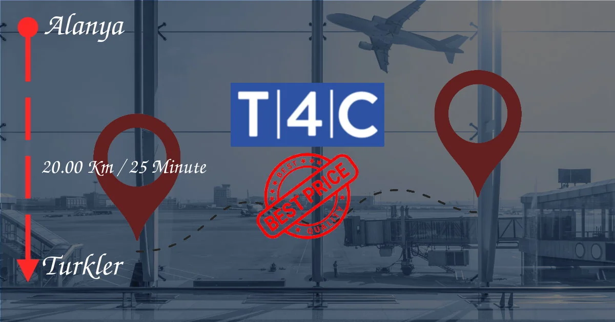 Alanya to Turkler Transfer by Private Taxi, minivan, shuttles