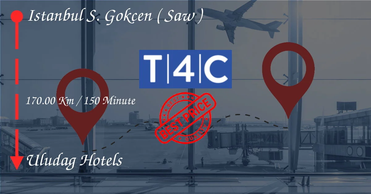 伊斯坦布尔S. Gokcen(SAW)到Uludag Hotels乘坐私人出租车,小型货车,班车