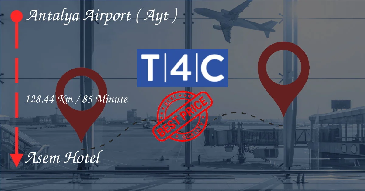 Antalya Havaalanı (AYT) Özel Taksi, Minivan, Servis tarafından Asem Otel Transferi
