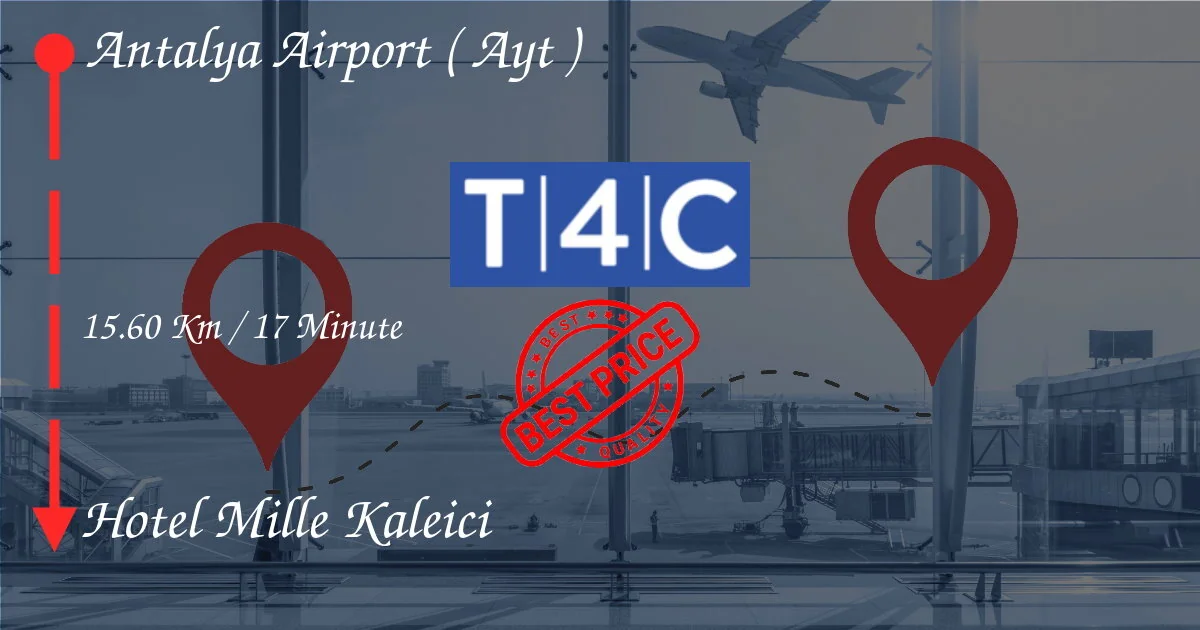 Аэропорт Анталии (AYT) в отель Mille Kaleici Transfer с помощью частного такси, минивэна, шаттлов
