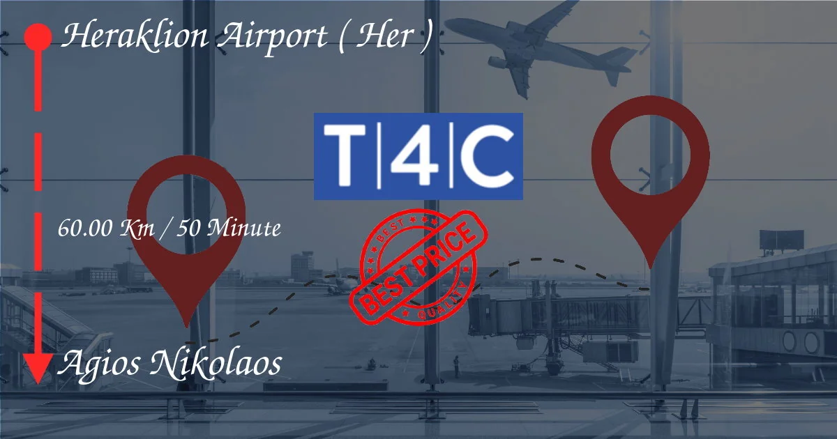 Heraklion Airport(她)前往Agios Nikolaos私人出租车,小型货车,班车