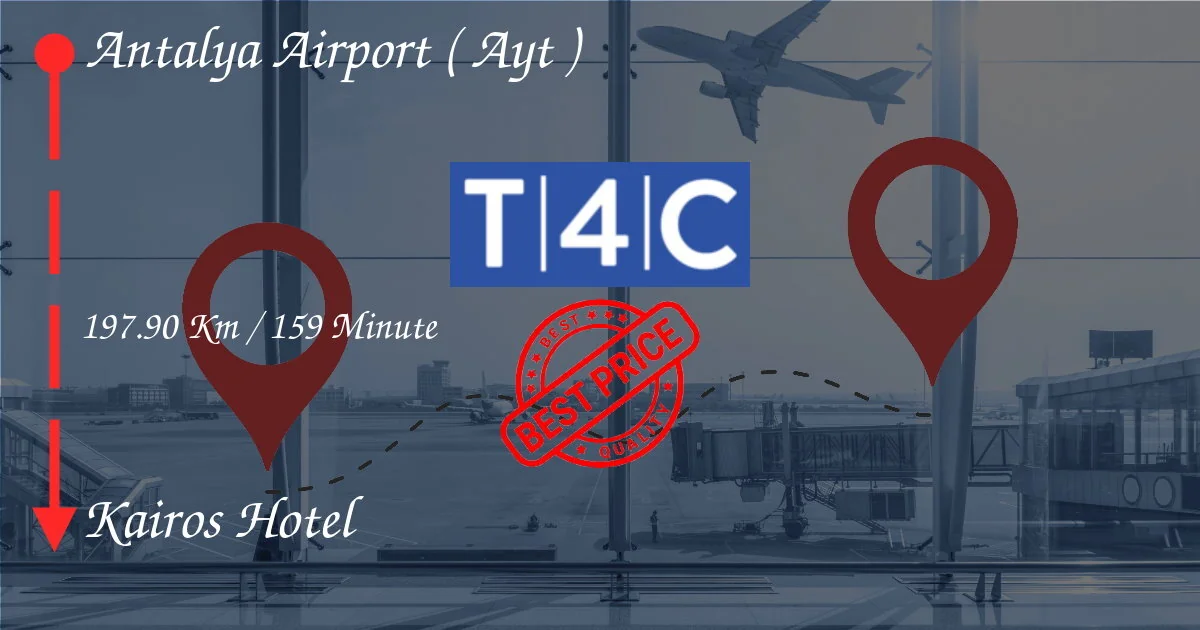 Aéroport d'Antalya (AYT) à Kairos Hotel Transfert par un taxi privé, une mini-fourgonnette, des nave