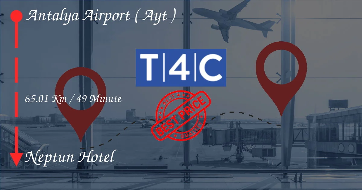 Antalya Havaalanı (AYT) Özel Taksi, Minivan, Servis tarafından Neptun Otel Transferi