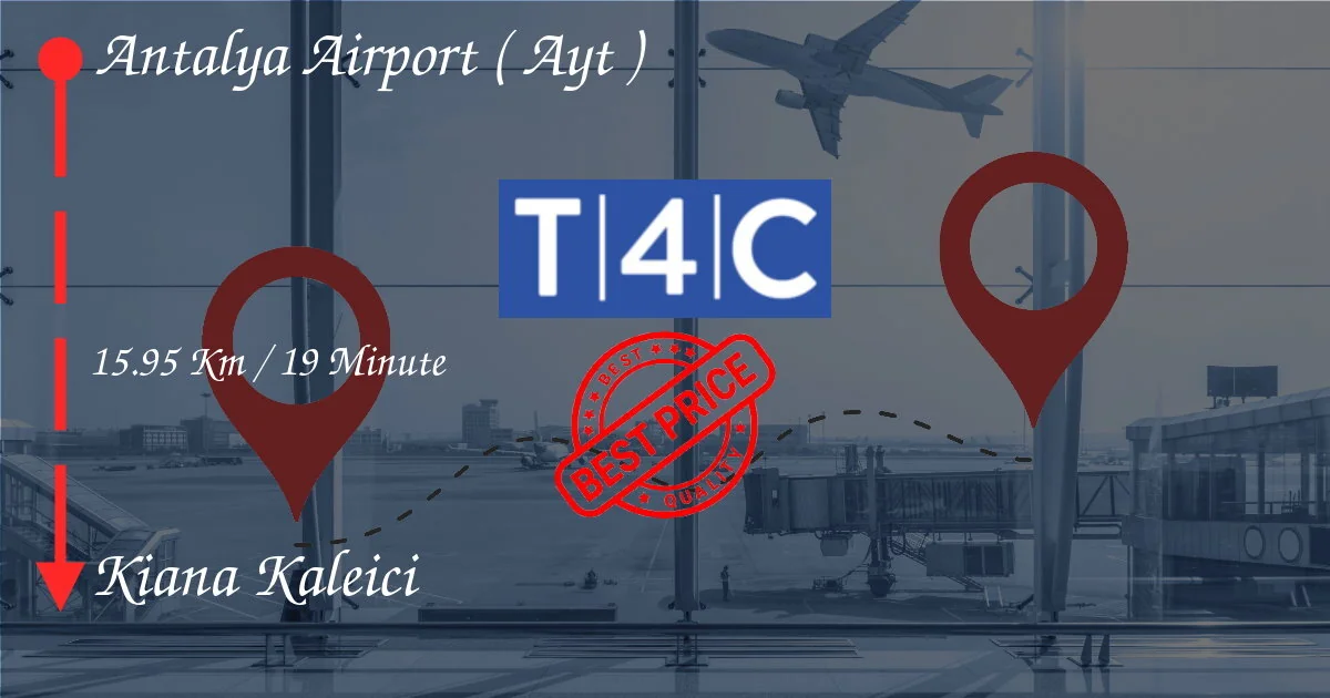 Aéroport d'Antalya (AYT) à Kiana Kaleici Transfert par un taxi privé, une mini-fourgonnette, des nav