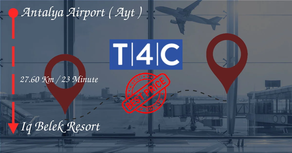 Aéroport d'Antalya (AYT) à IQ Belek Resort Transfert par un taxi privé, une mini-fourgonnette, des n
